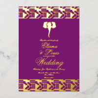 Afrikanische Gold Elephant Marking Hochzeit gepres
