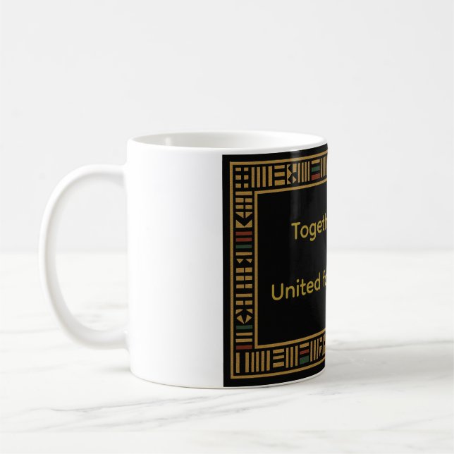 Afrikanische Gold-Kente-Tasse Kaffeetasse (Links)