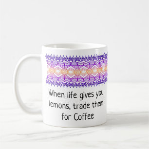 Afrikanische Grenze Gold Lila personalisierte Umar Kaffeetasse