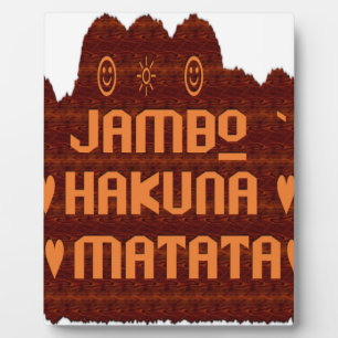 Afrikanische Gruß: Jambo Hakuna Matata Holzdesign Fotoplatte