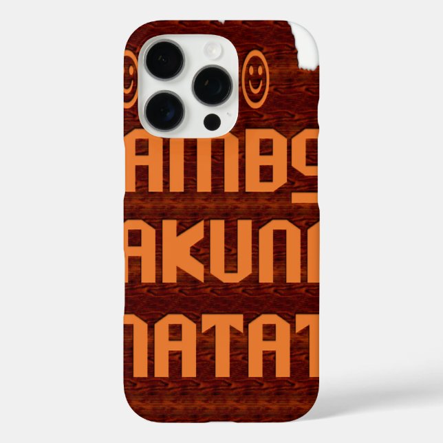 Afrikanische Gruß: Jambo Hakuna Matata Holzdesign iPhone 16 Pro Hülle (Rückseite)