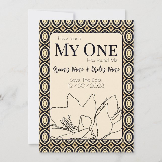 Afrikanische Hochzeit Save The Date (Vorderseite)