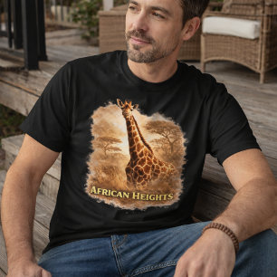 Afrikanische Höhen Giraffe   Afrikanischer Stolz a Tri-Blend Shirt