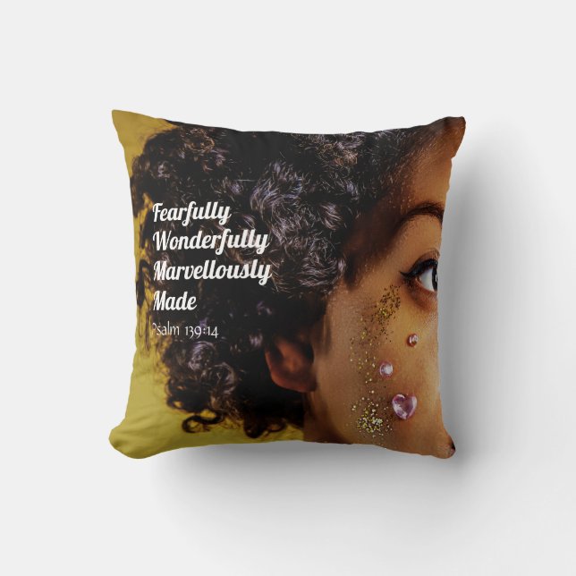 Afrikanische Karibik ängstlich Christlich Kissen (Vorderseite)