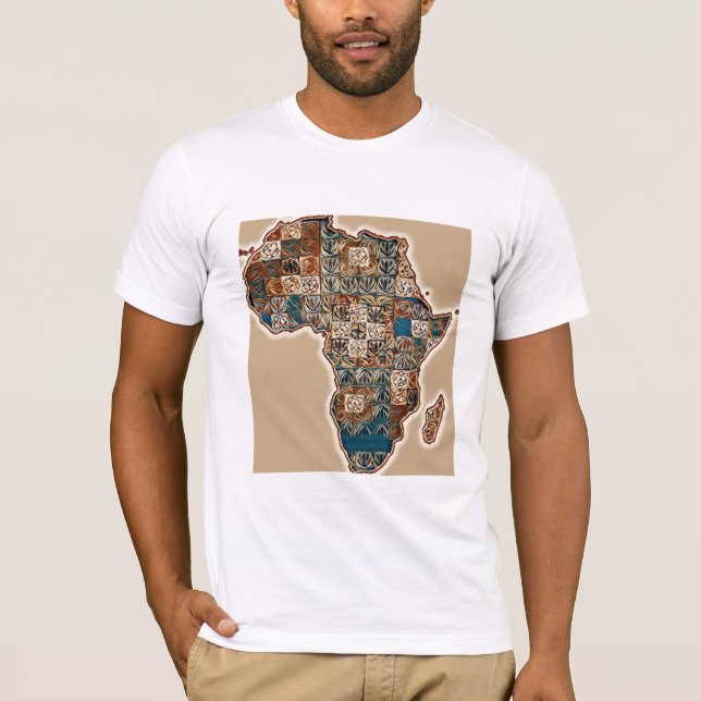 Afrikanische Karte - Abstrakter Kontinent T-Shirt (Vorderseite)