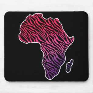 Afrikanische Karte Afrikanischer Pride Zebra Muste Mousepad
