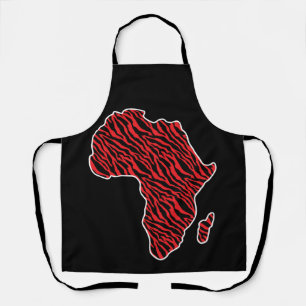 Afrikanische Karte Afrikanischer Pride Zebra Muste Schürze