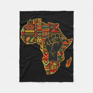 Afrikanische Karte Erste schwarze Geschichte Monat Fleecedecke