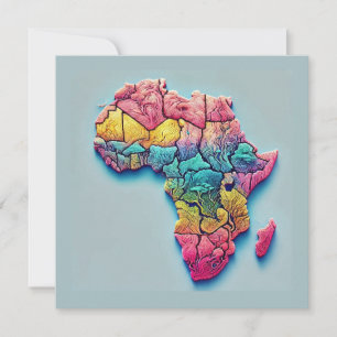 Afrikanische Karte farbige Karte