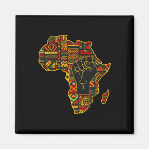 Afrikanische Karte Faust Black History Month Feier Magnet