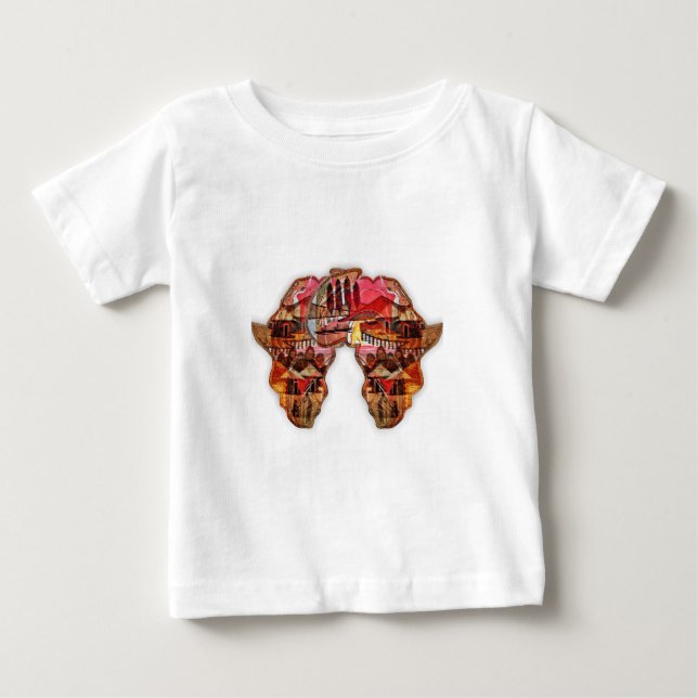Afrikanische Karte: Feiern Sie die Jahreszeit mit  Baby T-shirt (Vorderseite)