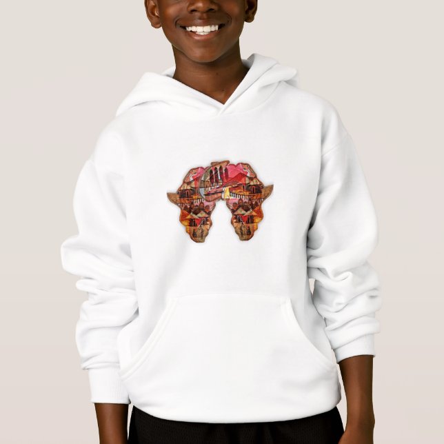 Afrikanische Karte: Feiern Sie die Jahreszeit mit  Hoodie (Vorderseite)