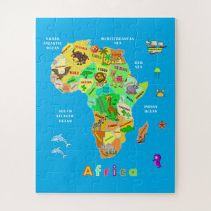 Afrikanische Karte für Kinder
