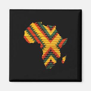 Afrikanische Karte Kente Art Pattern Men Black Hit Magnet