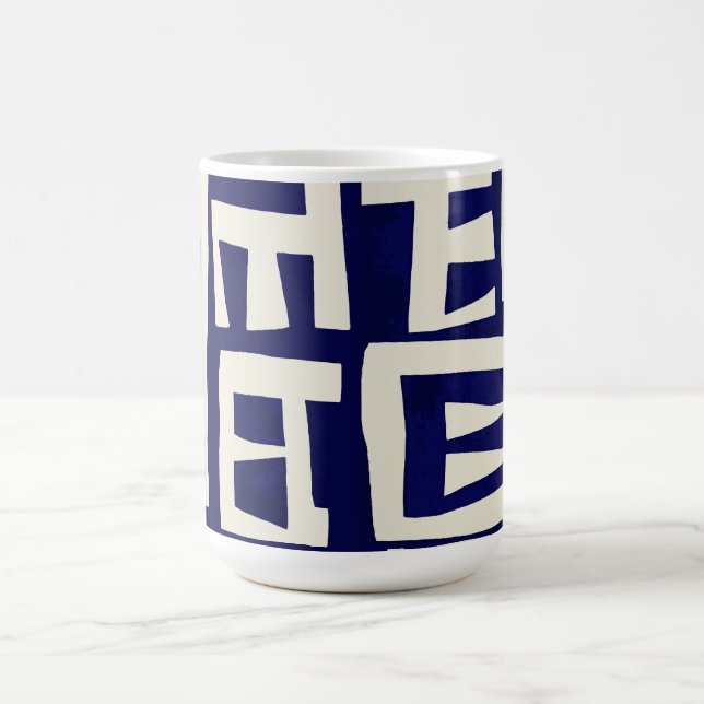 Afrikanische Karte - Navy Ivory Verwandlungstasse (Zentrum)