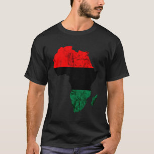 Afrikanische Karte Pan African Pride Unia Flag Bla T-Shirt
