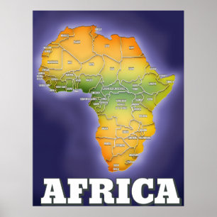 afrikanische Karte Poster
