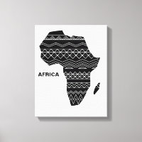 Afrikanische Karte Schwarz