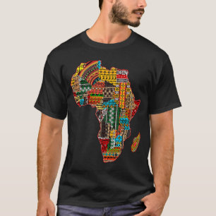 Afrikanische Kartennamen afrikanischer Länder nach T-Shirt