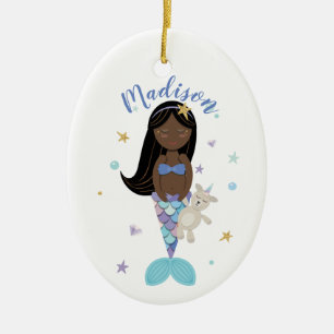 Afrikanische kleine Meerjungfrau-Verzierung Keramik Ornament