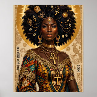 Afrikanische Königin Halo Poster