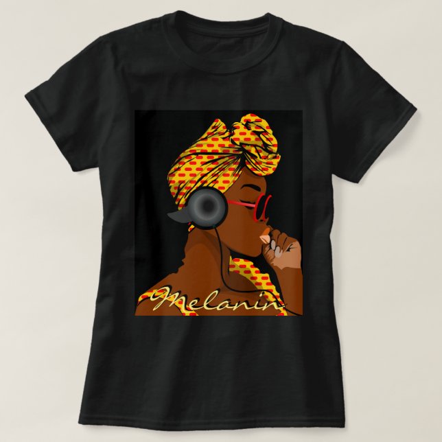 Afrikanische Königin Melanin T-Shirt (Design vorne)