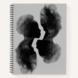 Afrikanische Königin Silhouette Art Notizbuch