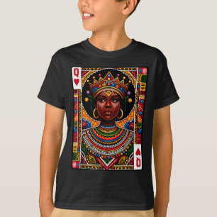 Afrikanische Königinnenkarte Melanin Schwarzer Sto T-Shirt