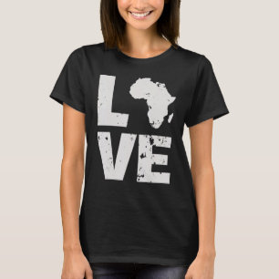 Afrikanische Kontinentkarte Ich liebe Afrika T-Shirt