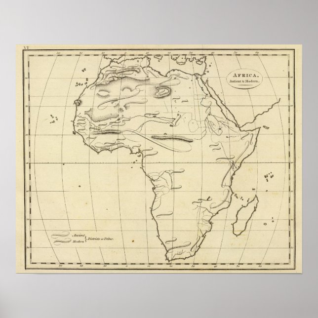 Afrikanische Kontur Poster (Vorne)