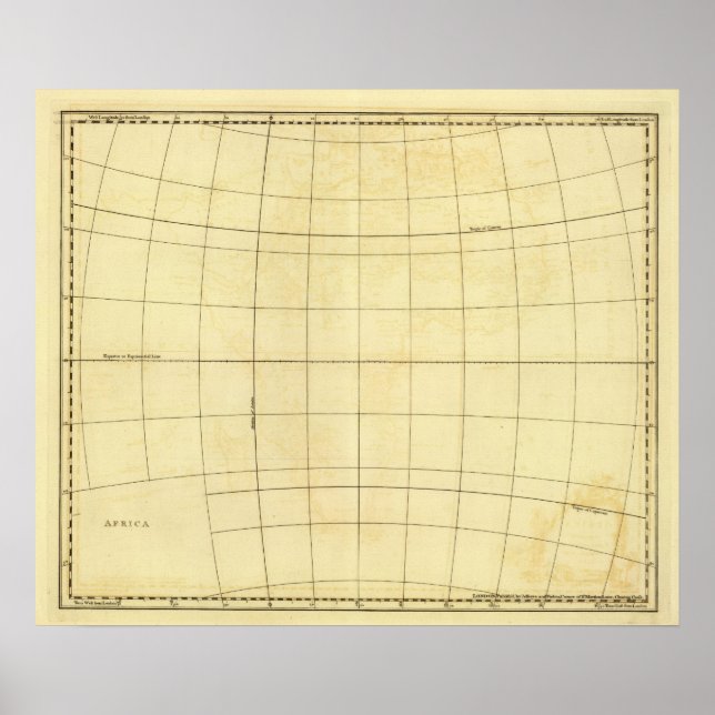 Afrikanische Kontur Poster (Vorne)