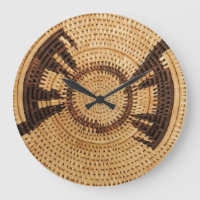 Afrikanische Korbgeflecht-Wanduhr
