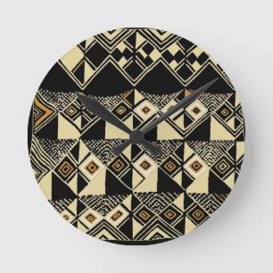 Afrikanische Kuba-Inspirierte Designs Runde Wanduhr