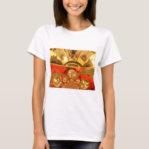 Afrikanische Kulturkunst: Reiches goldenrotes Desi T-Shirt