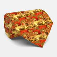 Afrikanische Kulturkunst: Rich Golden Red Design