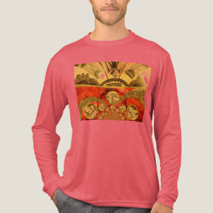Afrikanische Kulturkunst: Rich Golden Red Design Tri-Blend Shirt
