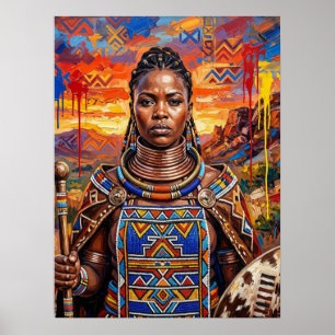 Afrikanische Kunst Afrozentrisches Poster