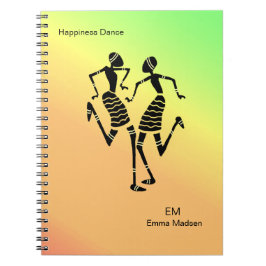 Afrikanische Kunst, buntes Glückstanz Notizblock