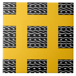 afrikanische Kunst, ethnisches Muster Orange Fliese