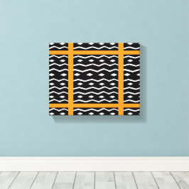 afrikanische Kunst, ethnisches Muster Orange Leinwanddruck