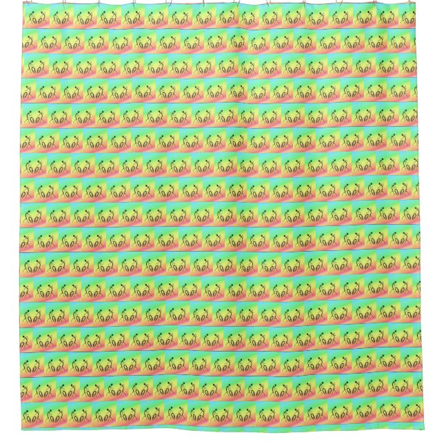 Afrikanische Kunst, Feiern von Farben Duschvorhang (Vorderseite)