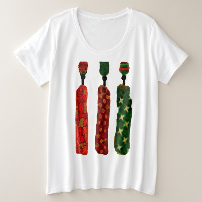 Afrikanische Kunst mit unserem "Wash Day" Große Größe T-Shirt (Design vorne)