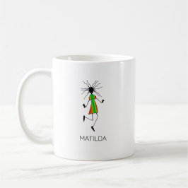 Afrikanische Kunst, Moderne, elegante Tänzerin Gir Kaffeetasse