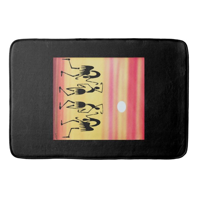 Afrikanische Kunst, Niedlicher Sonnenuntergang Badematte (Vorderseite)