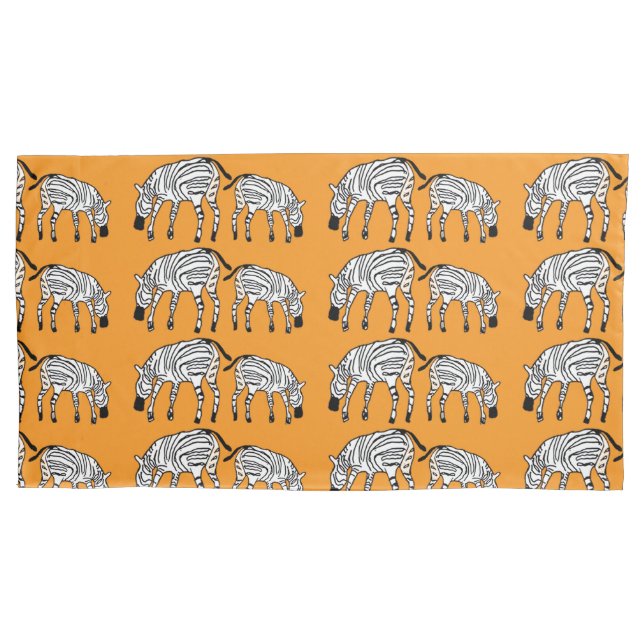 Afrikanische Kunst, Niedliches kenianisches Zebras Kissenbezug (Vorderseite-Links)