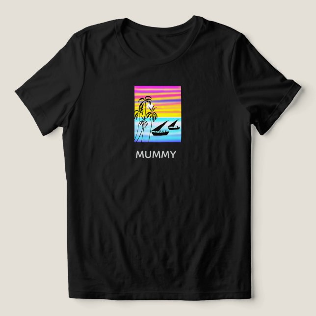 Afrikanische Kunst, Phantastische Küstensegeln Mum Tri-Blend Shirt (Design Vorderseite)