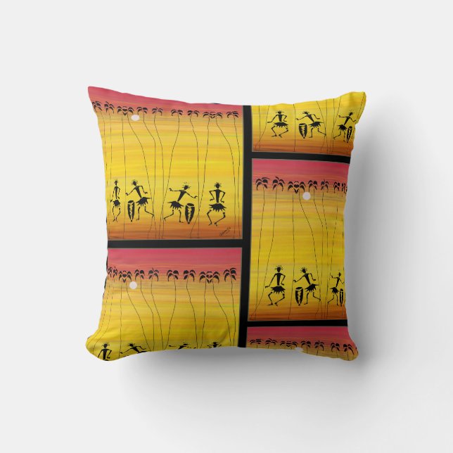 Afrikanische Kunst, Phantastischer tropischer Sonn Kissen (Vorderseite)