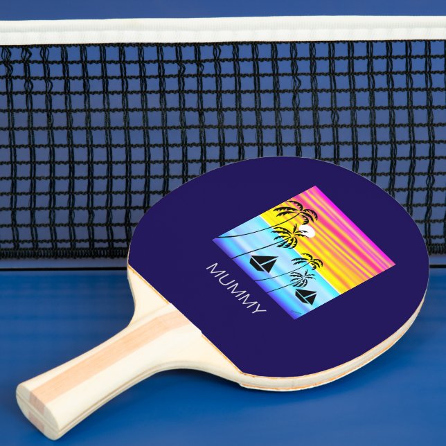 Afrikanische Kunst, tropischer Sommer Sonnenunterg Tischtennis Schläger (InSitu)