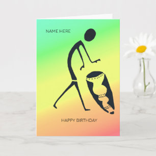Afrikanische Kunstfeier zum Geburtstag von Farben Karte