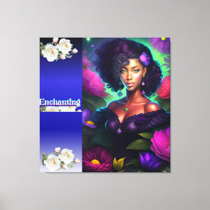 Afrikanische Lady Portrait Wall Artwork Leinwanddruck